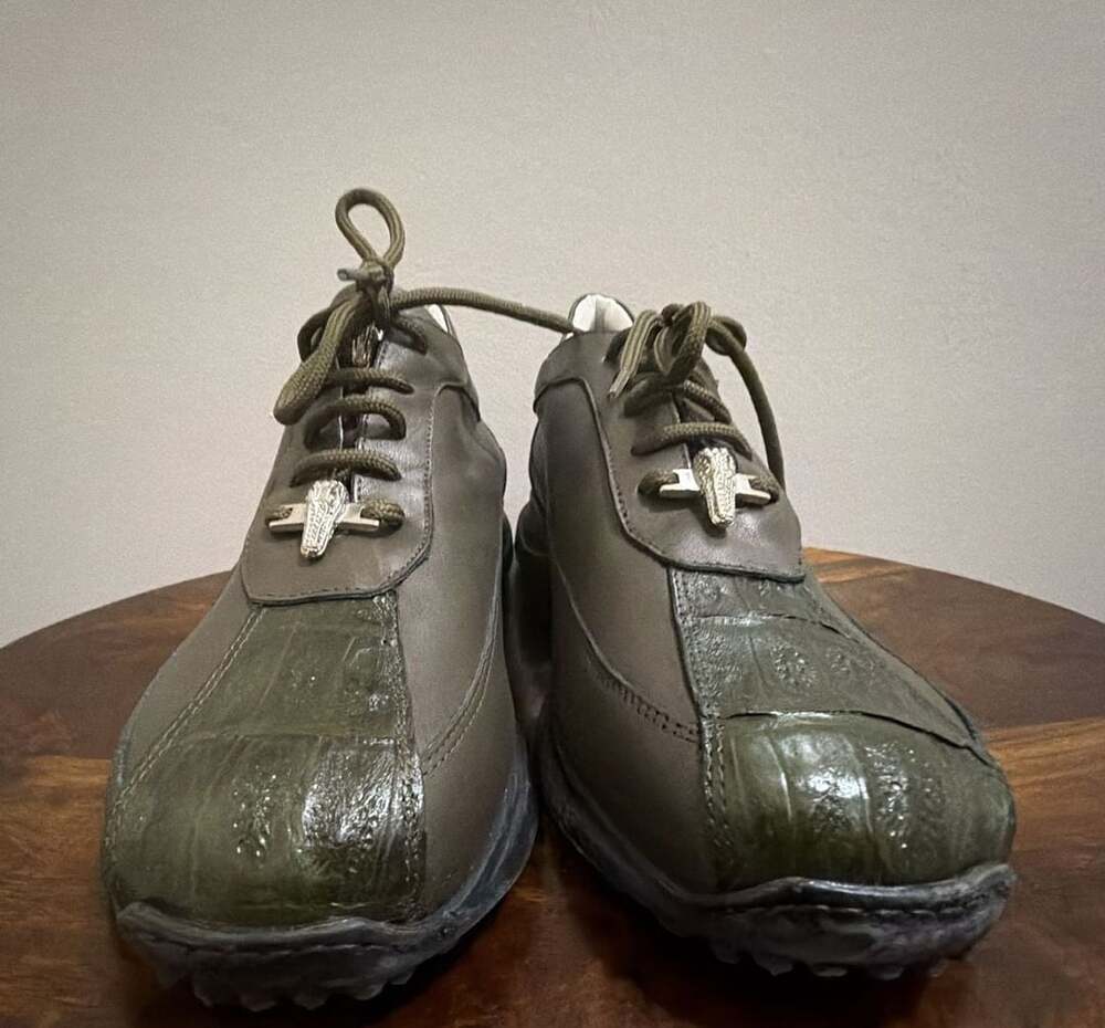 Mauri Forest Green Genuine Grain Calf / Nappa Leather Sneakers